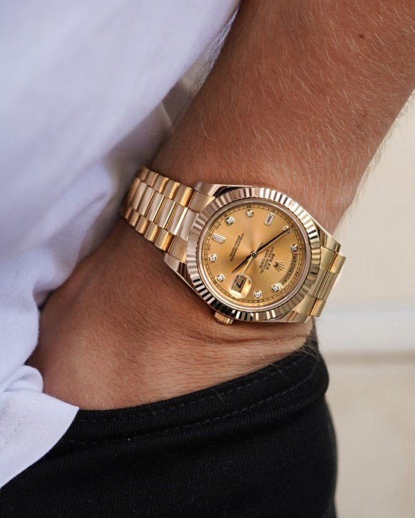 ROLEX DAY-DATE Quartz PRIMIUM QUILTY WATCH